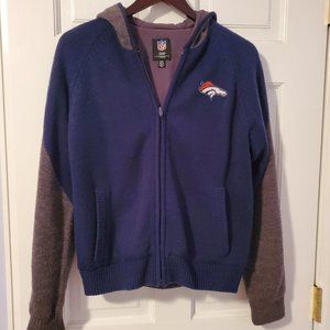 Denver Bronco zip up sweater jacket